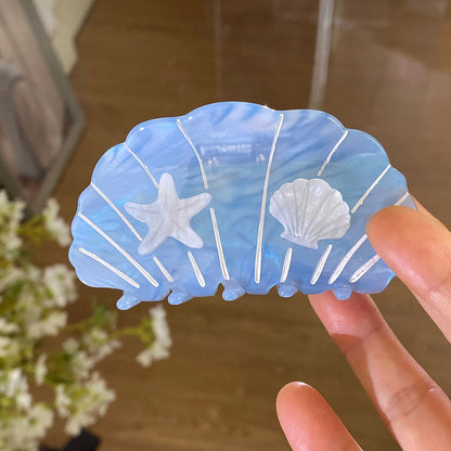 醋酸板材貝殼鯊魚夾－鯨魚款細節｜https://igowo.tw/
