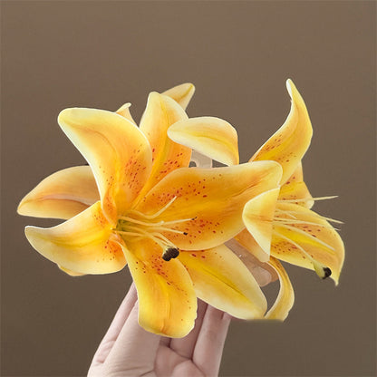 仿真幽魅紫百合花朵抓夾發夾女氣質盤發鯊魚夾氛圍感優雅韻味發飾