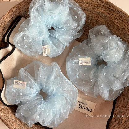 網紗大腸圈波點髮圈－商品主圖｜https://igowo.tw/