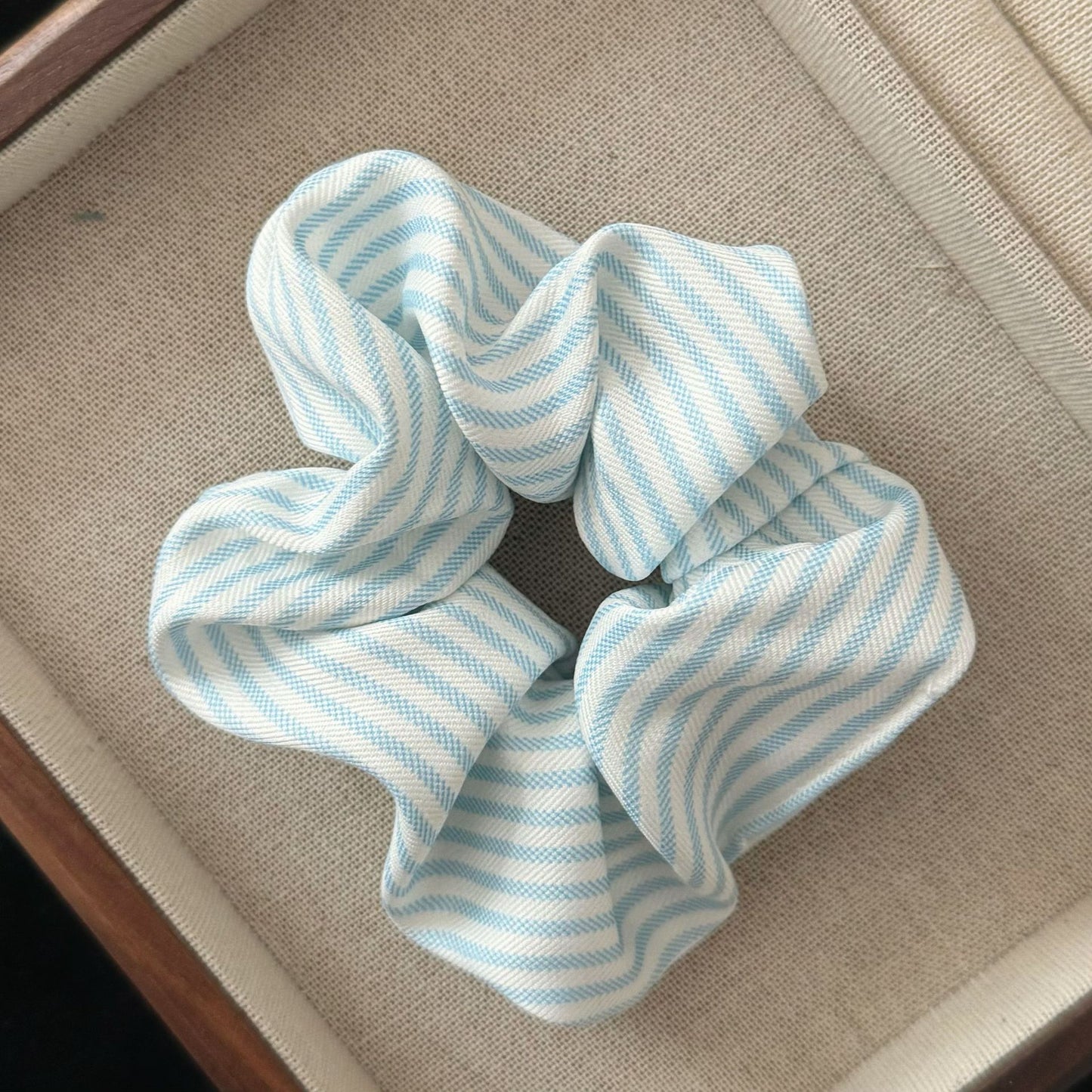 藍色貓咪簡約髮圈