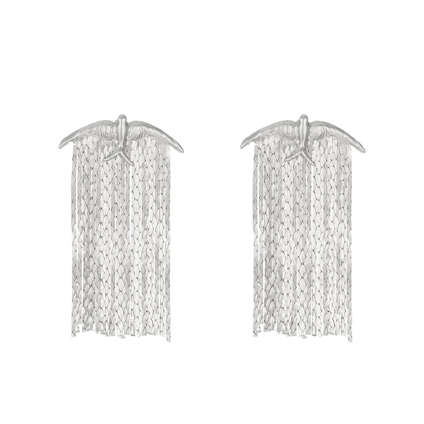 珍珠翅膀流蘇耳環