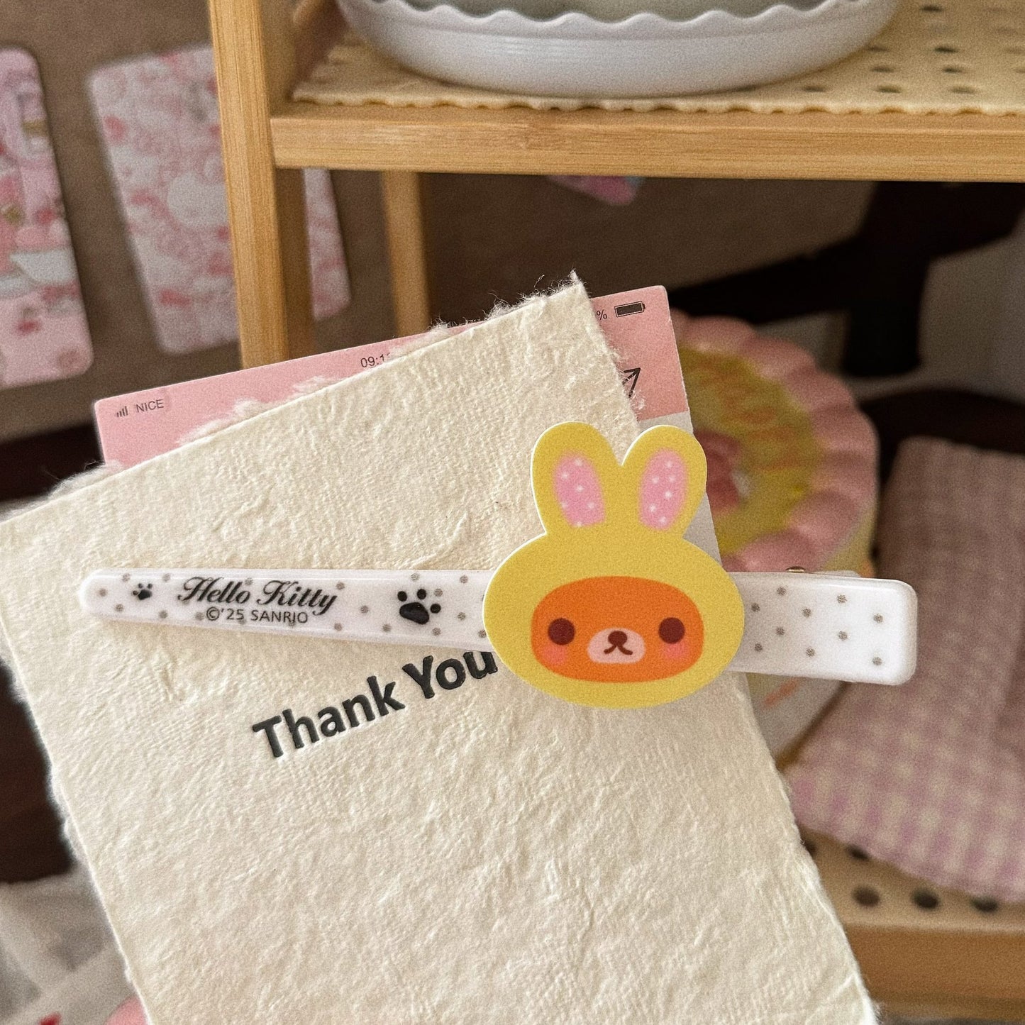 棕色兔子小熊髮夾