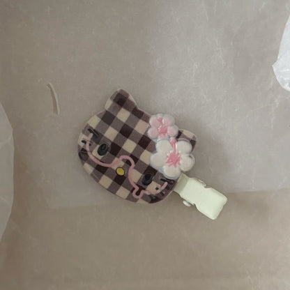 棕色貓咪髮夾