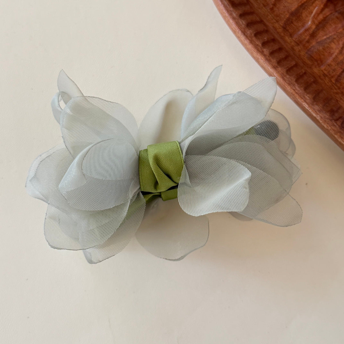 網紗蝴蝶結花朵髮夾