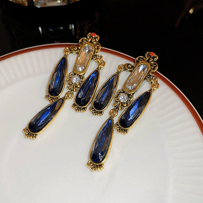 花朵流蘇鑲鑽耳環－細節特寫36｜https://igowo.tw/