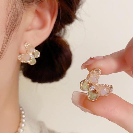 S925水晶耳釘－商品主圖｜https://igowo.tw/