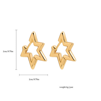 金色愛心圓圈耳夾套組－細節特寫4｜https://igowo.tw/