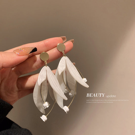 銀針花朵耳環－商品主圖｜https://igowo.tw/