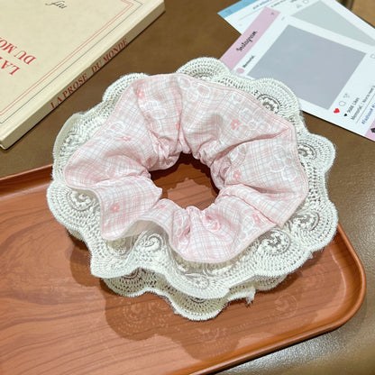 蕾絲大腸圈甜點髮圈