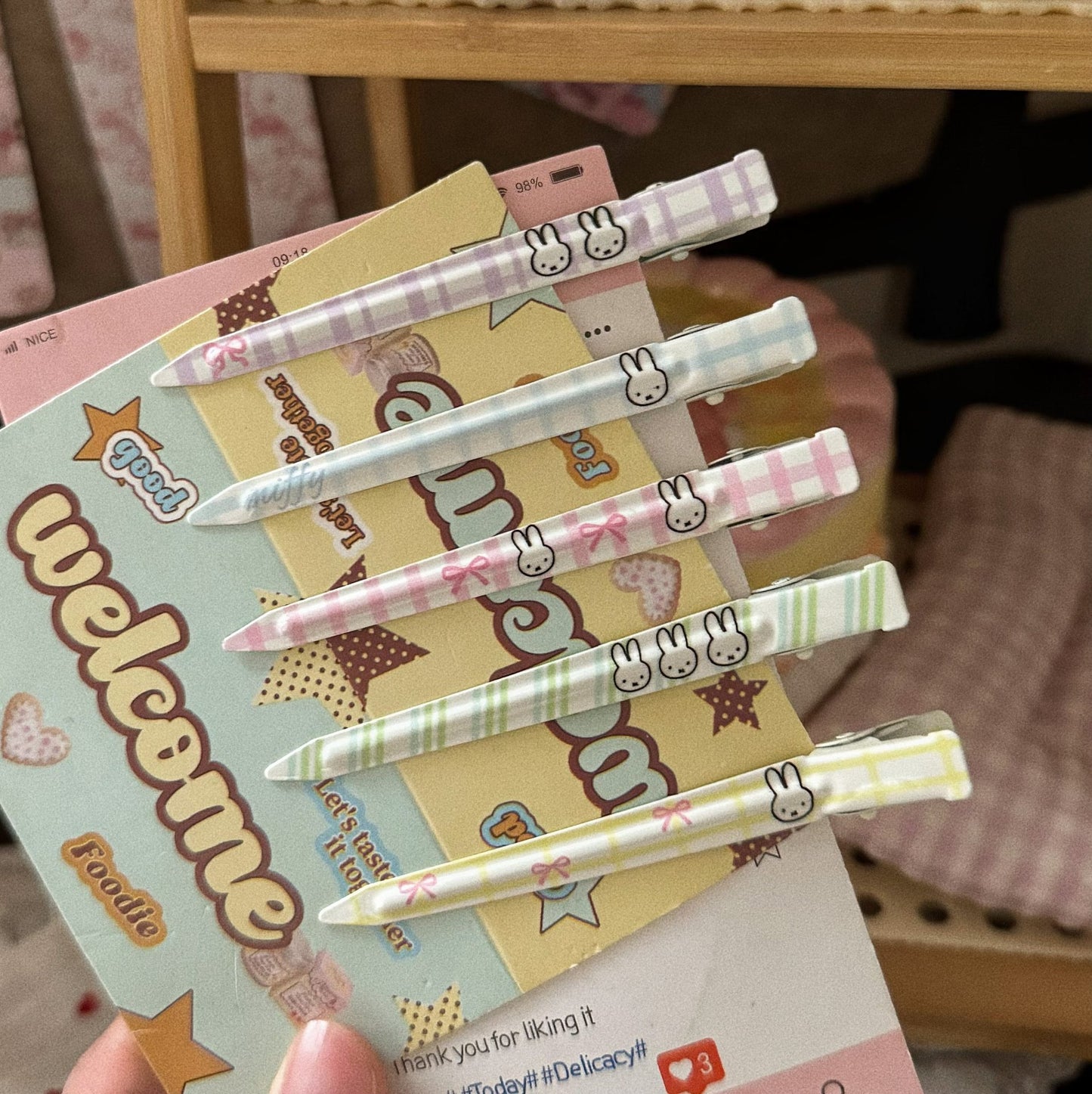 繽紛兔子卡通髮夾－商品主圖｜https://igowo.tw/