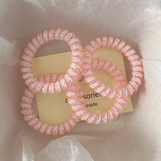 粉色簡約髮圈－商品主圖｜https://igowo.tw/