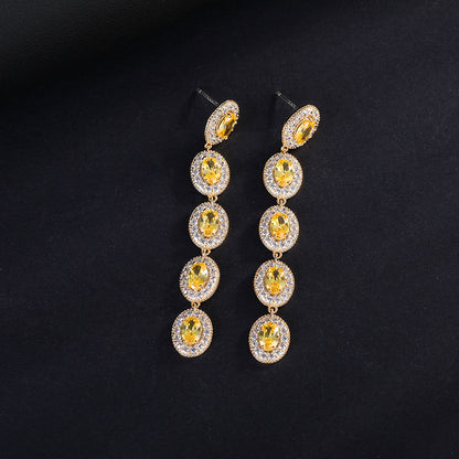 S925金色天然石流蘇耳環－綠色款細節｜https://igowo.tw/