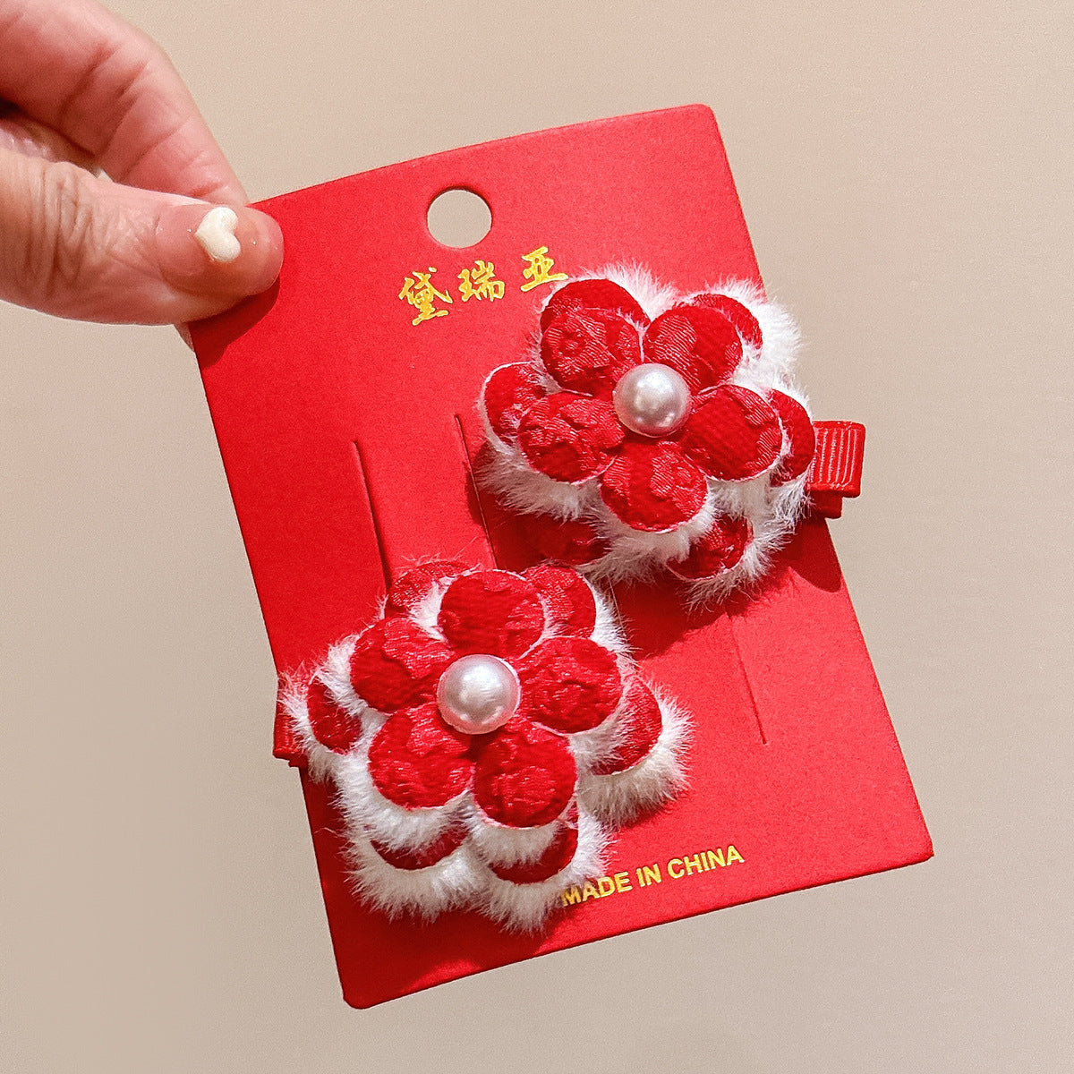 絨面蝴蝶結復古髮夾－細節特寫53｜https://igowo.tw/