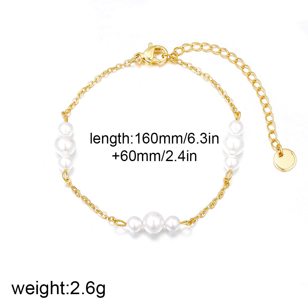 金色珍珠流蘇項鍊
