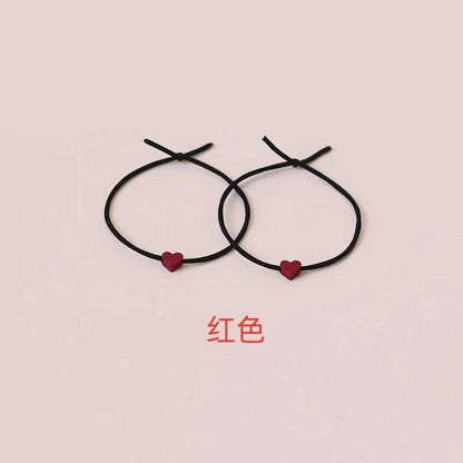 彩色愛心兩用簡約髮圈