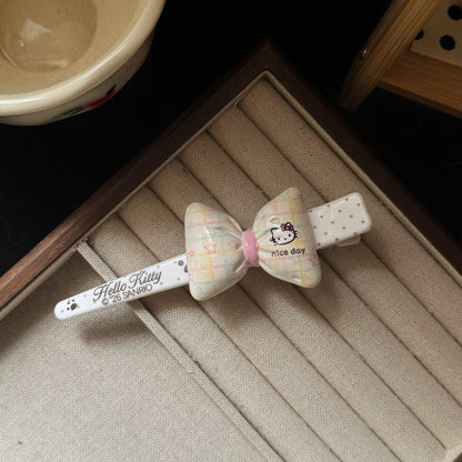 繽紛領結貓咪立體髮夾