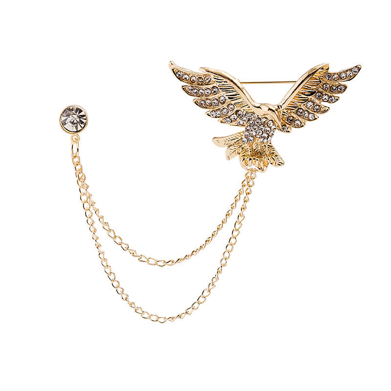 金屬字母花朵鑲鑽胸針－2/銀色款細節｜https://igowo.tw/