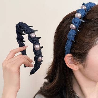 扭紋纏繞復古髮箍－商品主圖｜https://igowo.tw/