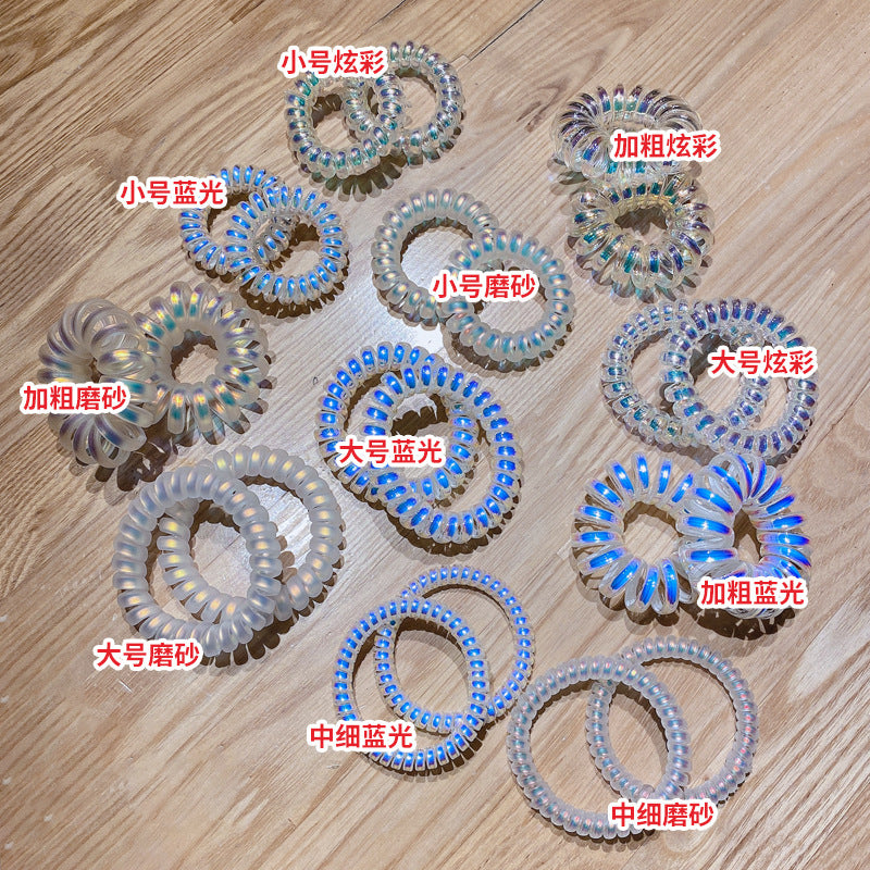 魚尾兩用磨砂髮圈－加粗炫彩款實拍｜https://igowo.tw/