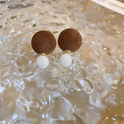 真金電鍍銀針珍珠圓形耳環小眾氣質百搭耳釘輕奢高級感復古耳飾女