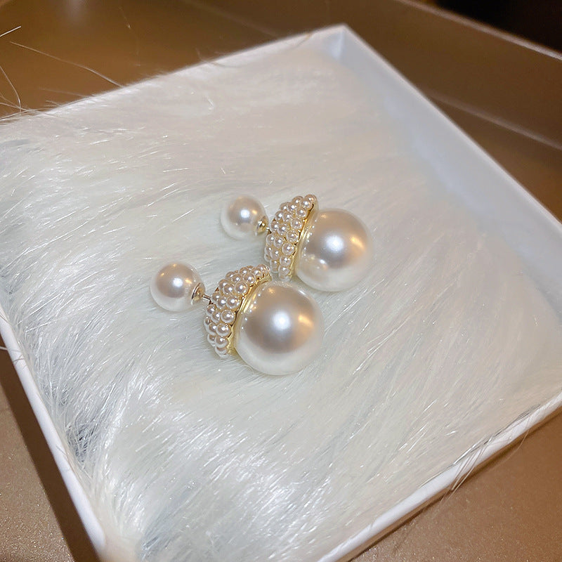 金色珍珠銀針電鍍耳環－細節特寫19｜https://igowo.tw/