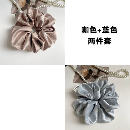 彈力繩大腸圈復古髮圈－細節特寫13｜https://igowo.tw/