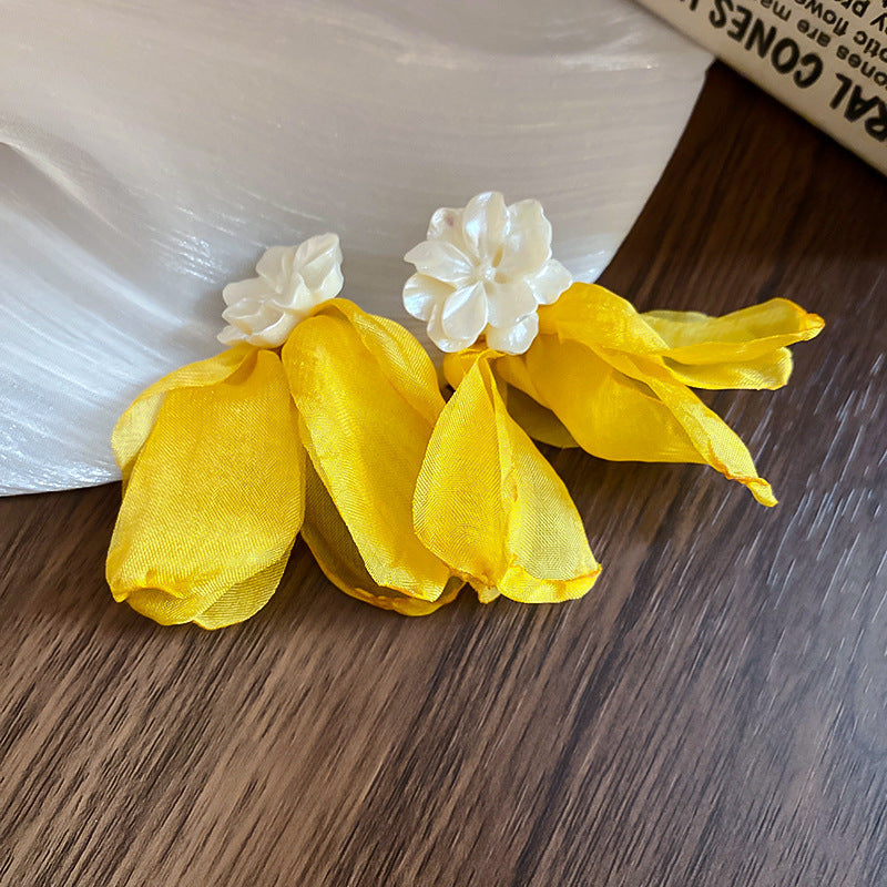 花朵流蘇耳環－細節特寫8｜https://igowo.tw/