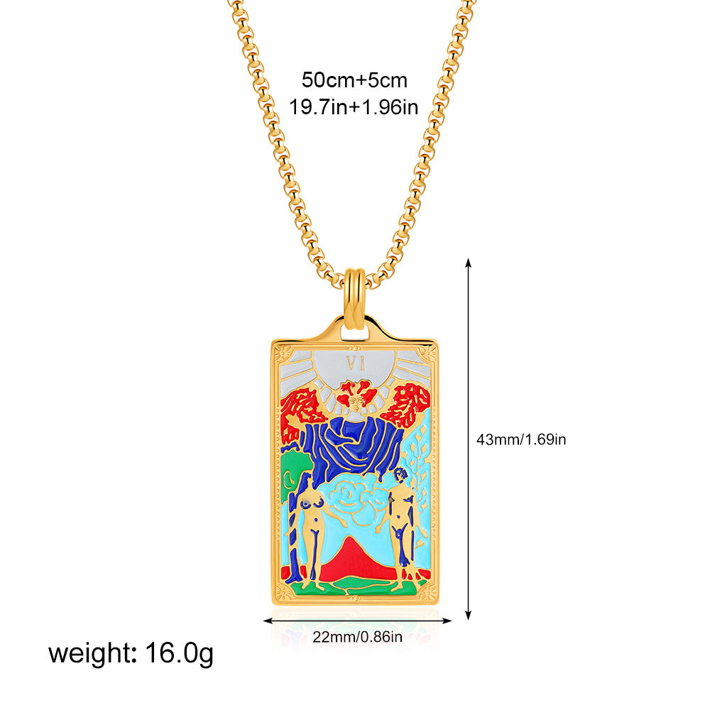 彩色星星方形墜飾項鍊－細節特寫35｜https://igowo.tw/