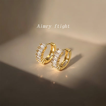 鋯石簡約耳扣－商品主圖｜https://igowo.tw/