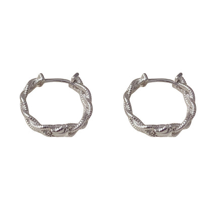 金屬扭紋簡約耳扣
