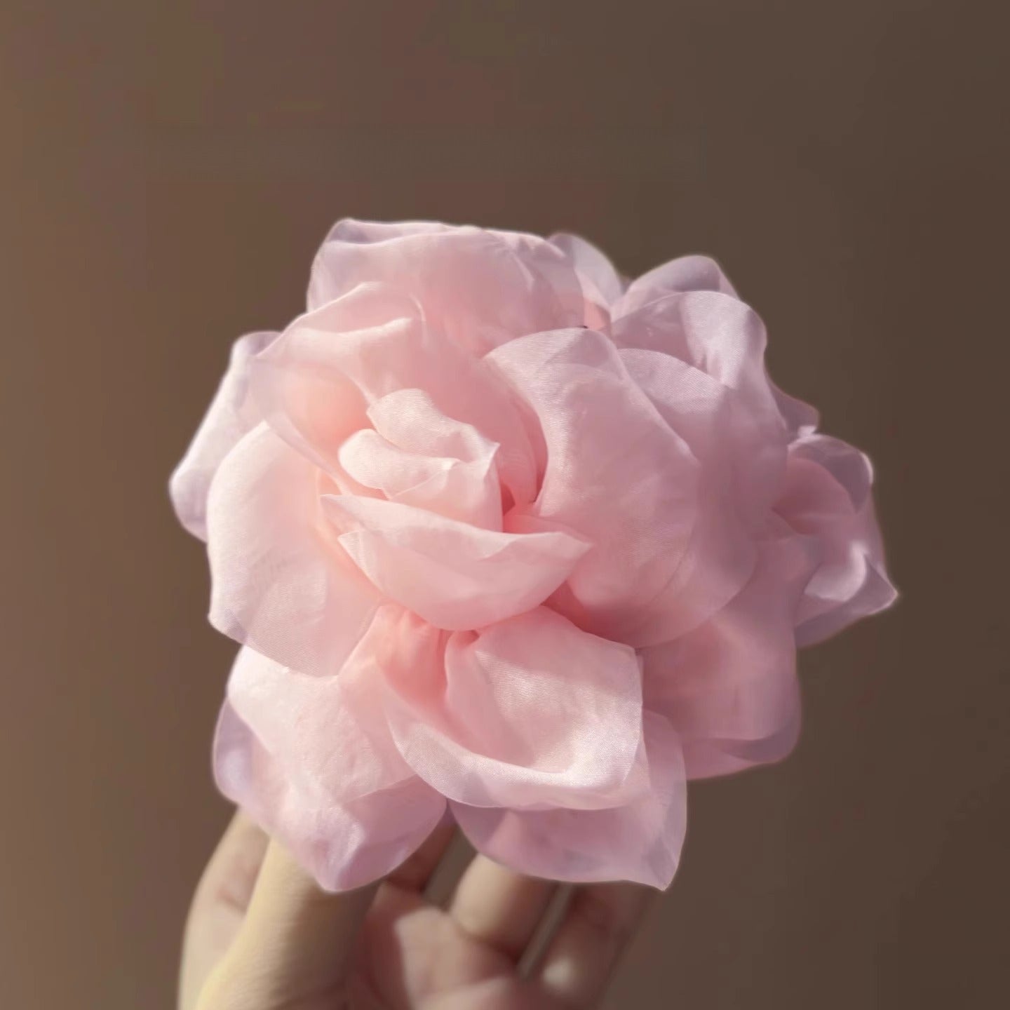 亞克力布藝雙面花朵時尚發抓小清新抓夾氣質鯊魚夾高馬尾優雅發飾