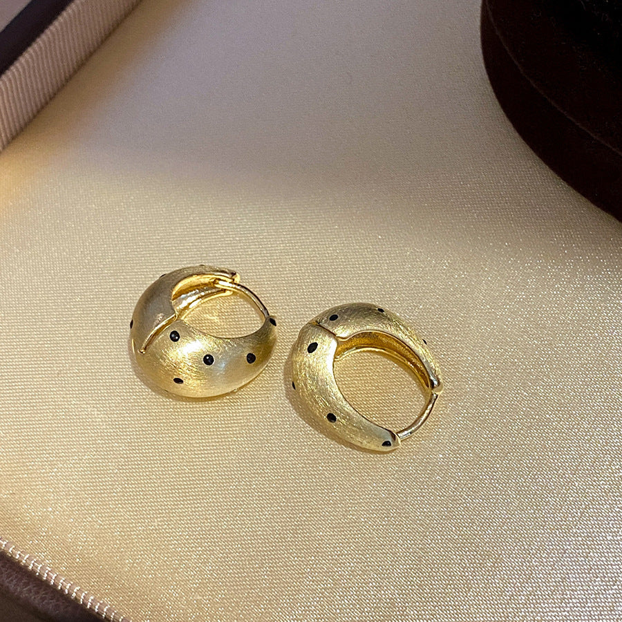金屬拉絲簡約耳環