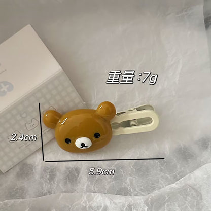 棕色小熊波浪髮夾