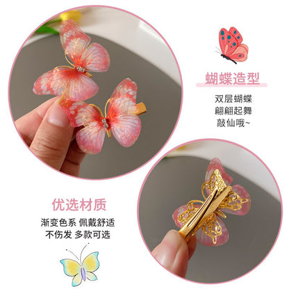 蝴蝶雙層立體復古髮夾－細節特寫2｜https://igowo.tw/