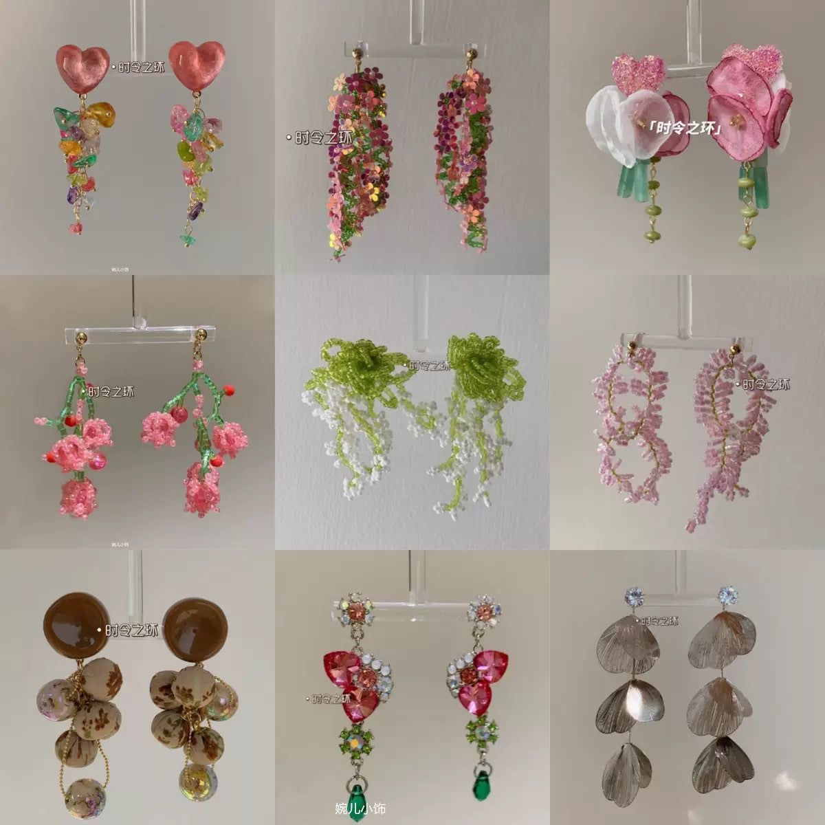 繽紛花朵流蘇耳環－商品主圖｜https://igowo.tw/