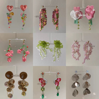 繽紛花朵流蘇耳環－商品主圖｜https://igowo.tw/