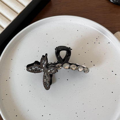 鋯石蝴蝶結圓珠鯊魚夾