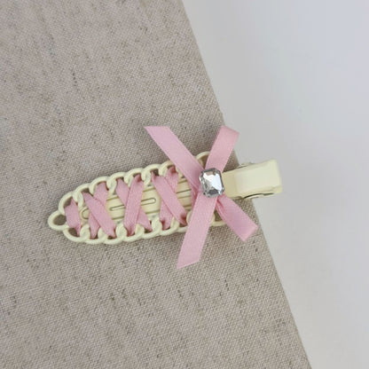 緞帶蝴蝶結髮夾
