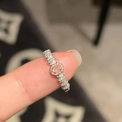 珍珠鋯石圓形多層戒指－8#戒指-銀色款細節4｜https://igowo.tw/