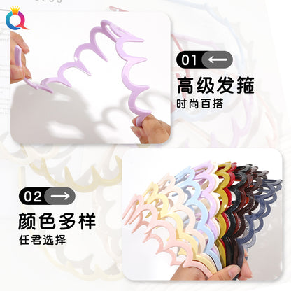 波浪簡約髮箍－第二視角實拍｜https://igowo.tw/