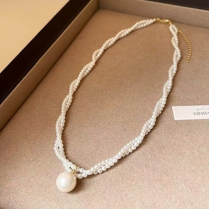 珍珠串珠雙層項鍊