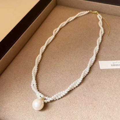 珍珠串珠雙層項鍊
