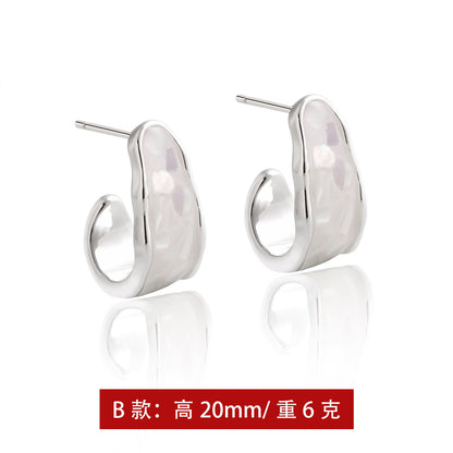 貝殼簡約耳釘