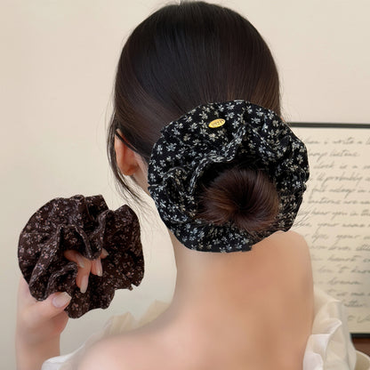 碎花大腸圈復古髮圈－商品主圖｜https://igowo.tw/