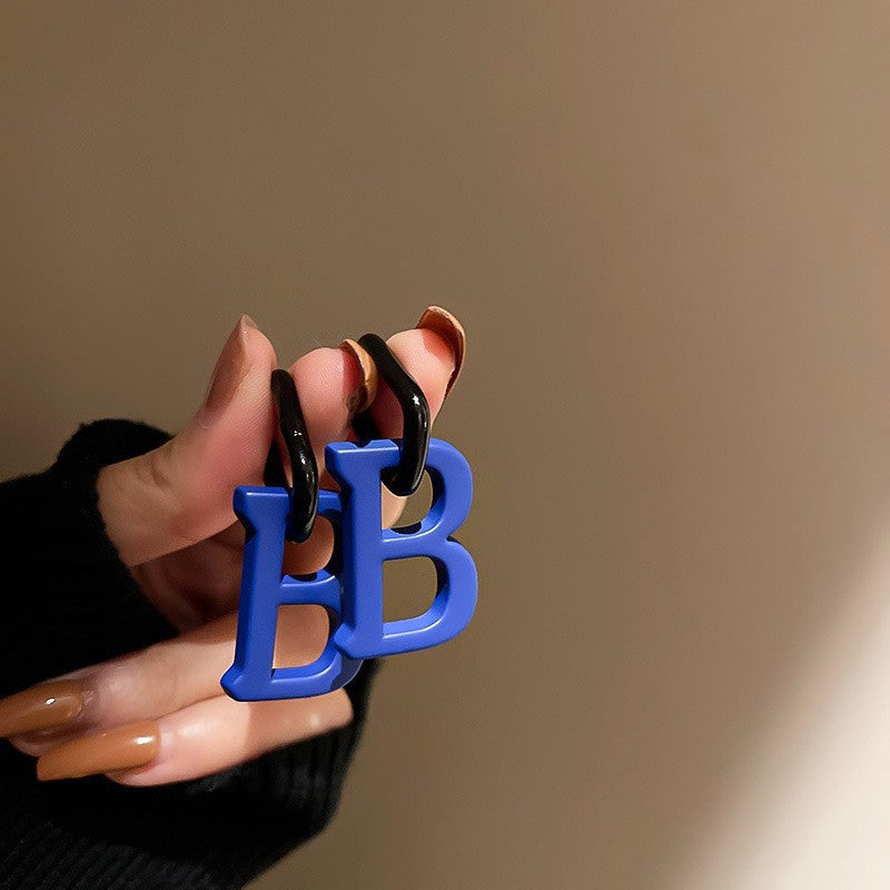 銀針不對稱鋯石愛心小熊耳環韓國ins高級感氣質耳釘網紅時尚耳飾