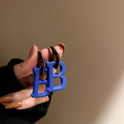 銀針不對稱鋯石愛心小熊耳環韓國ins高級感氣質耳釘網紅時尚耳飾