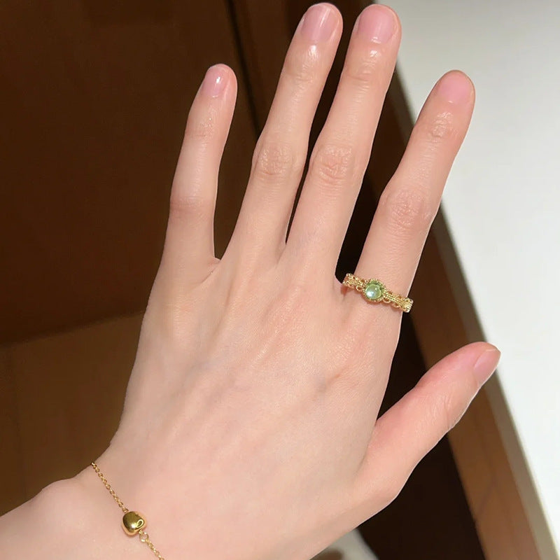 彩色琺瑯蝴蝶花朵戒指－細節特寫17｜https://igowo.tw/
