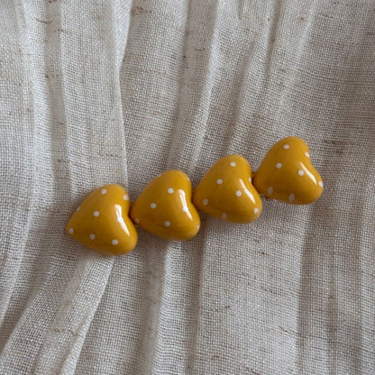 愛心波點簡約髮夾