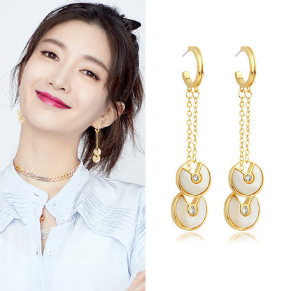 貝母簡約耳墜－商品主圖｜https://igowo.tw/