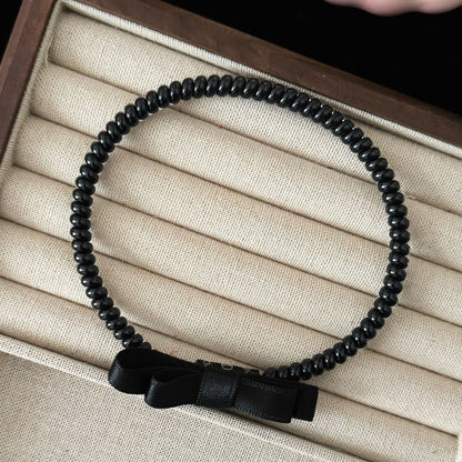 布面蝴蝶結髮圈